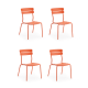 Wellmax Verano Outdoor Aluminium Dining Chair, Set of 4, Terracotta