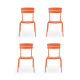 Wellmax Verano Outdoor Aluminium Dining Chair, Set of 4, Terracotta