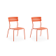 Wellmax Verano Outdoor Aluminium Dining Chair, Set of 2, Terracotta