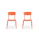 Wellmax Verano Outdoor Aluminium Dining Chair, Set of 2, Terracotta