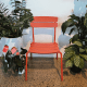 Wellmax Verano Outdoor Aluminium Dining Chair, Set of 2, Terracotta