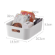 ZenLife Ridge Storage Basket with Handle, Small, White, 20x28x9.5cm