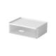 ZenLife Desktop Modular Drawer, White and Clear, 23.9x17.6x8.2cm