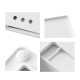 ZenLife Desktop Modular Drawer, White and Clear, 23.9x17.6x8.2cm