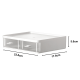 Zenlife Desktop Modular Drawer, with Multi Compartments, White & Transparent, 24x18x6cm