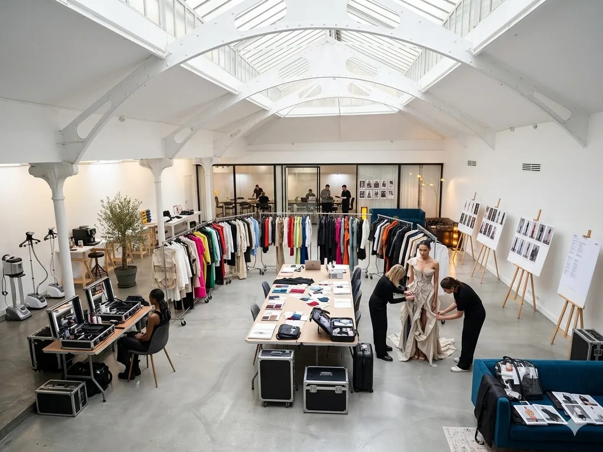 Fitting room and fashion show preparation space for rent in Paris