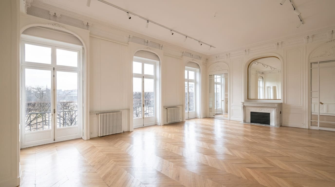 Appartement haussmannien avec vue sur les Tuileries