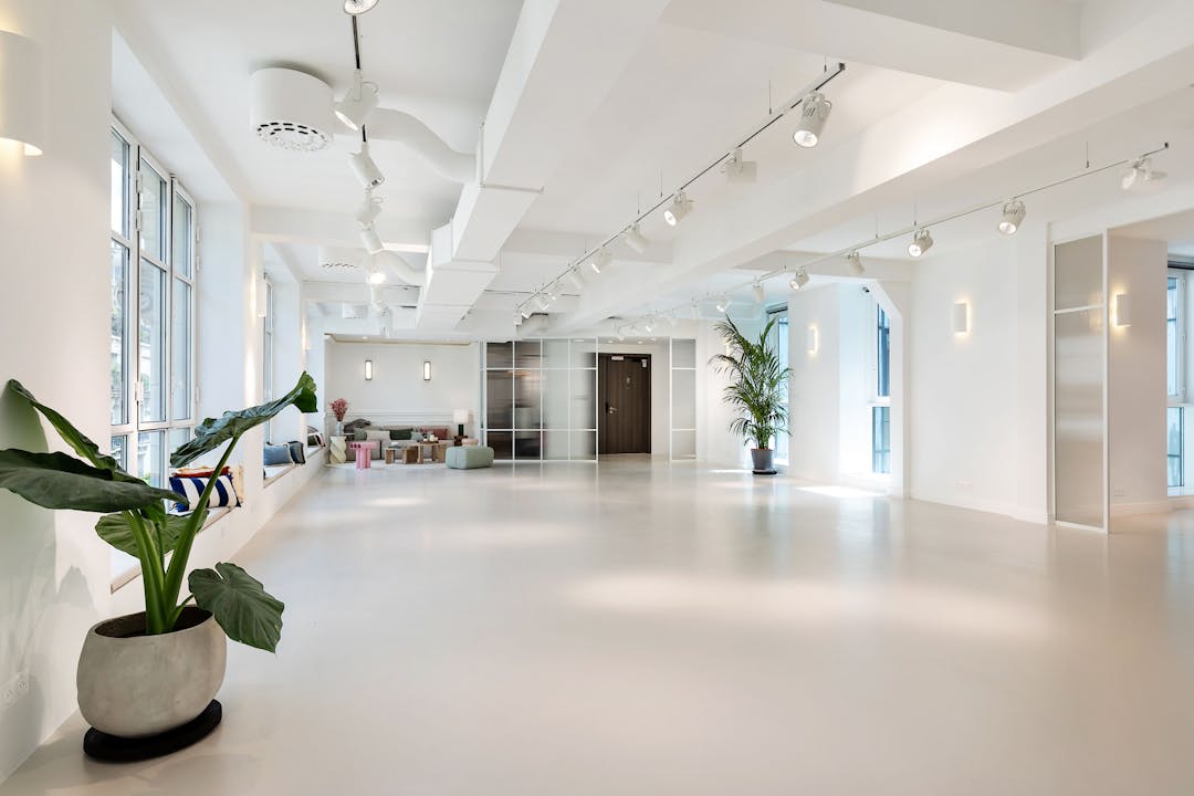 Upper-Floor Venue with Expansive Windows in Le Sentier