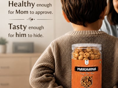 Fiery Peri Peri Roasted Makhana | Namkeen Snacks & Snacks | Healthy Snack | Cholesterol Free | Gluten Free | Rich In Protein Fiber | Roasted in Olive Oil - 70g Jar | Pack of 2