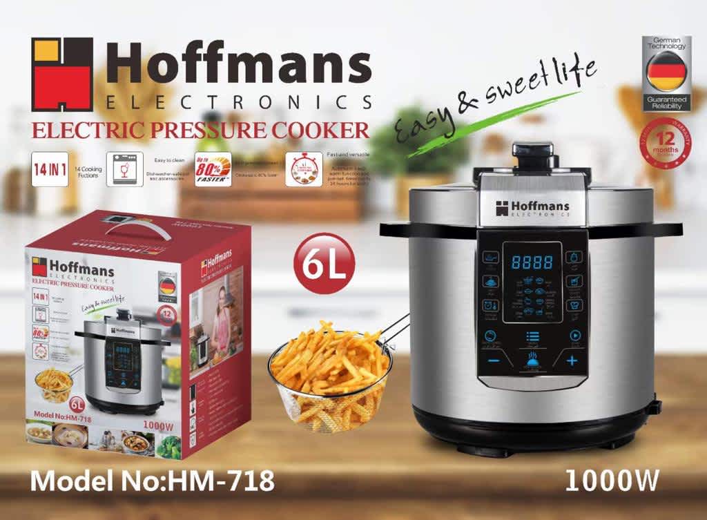 Hoffmans HM-718 6L Electric Multifunction Pressure Cooker with Touch Screen and Non-Stick Inner Pot