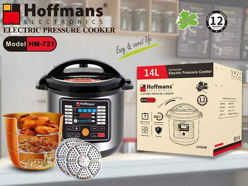 Hoffmans HM-721 14L Electric Multifunction Pressure Cooker with Touch Screen and Non-Stick Inner Pot