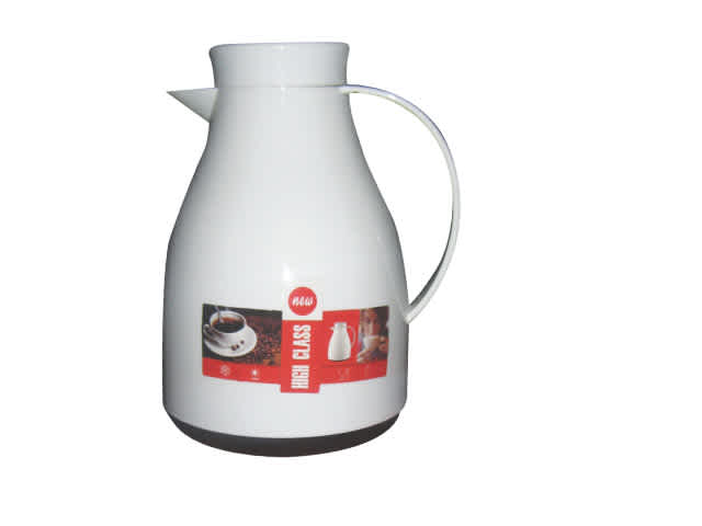 White Kiam Flask Model 201 FP 1 Litre vacuum-insulated flask with ergonomic handle
