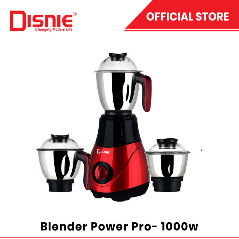 Disnie Power Pro 1000W mixer grinder and blender with three stainless steel jars