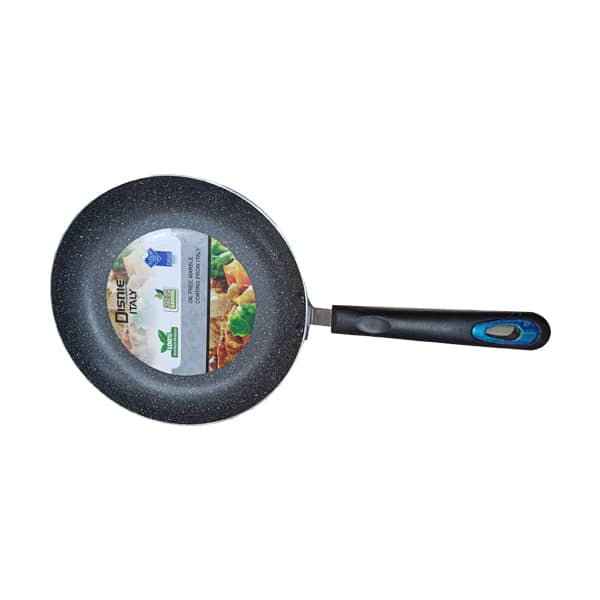 Disnie 28cm black marble coating nonstick dosa tawa with long handle