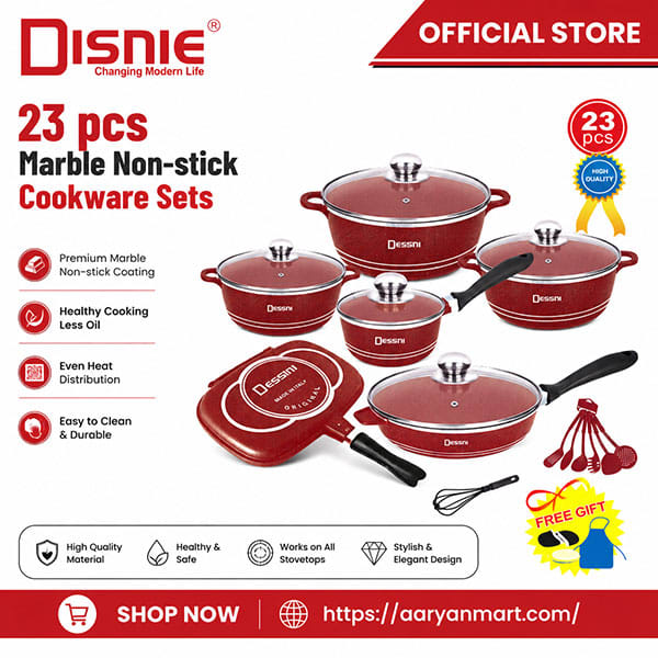 Disnie 23 pcs Marble Non-stick Cookware Sets