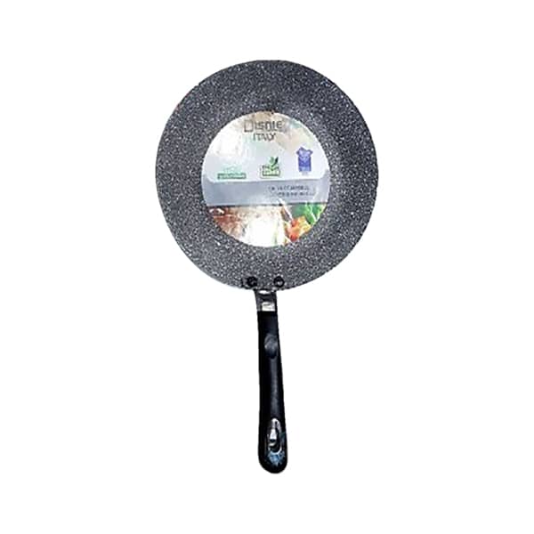 Disnie 26cm black marble coating nonstick ruti tawa with induction bottom and long handle