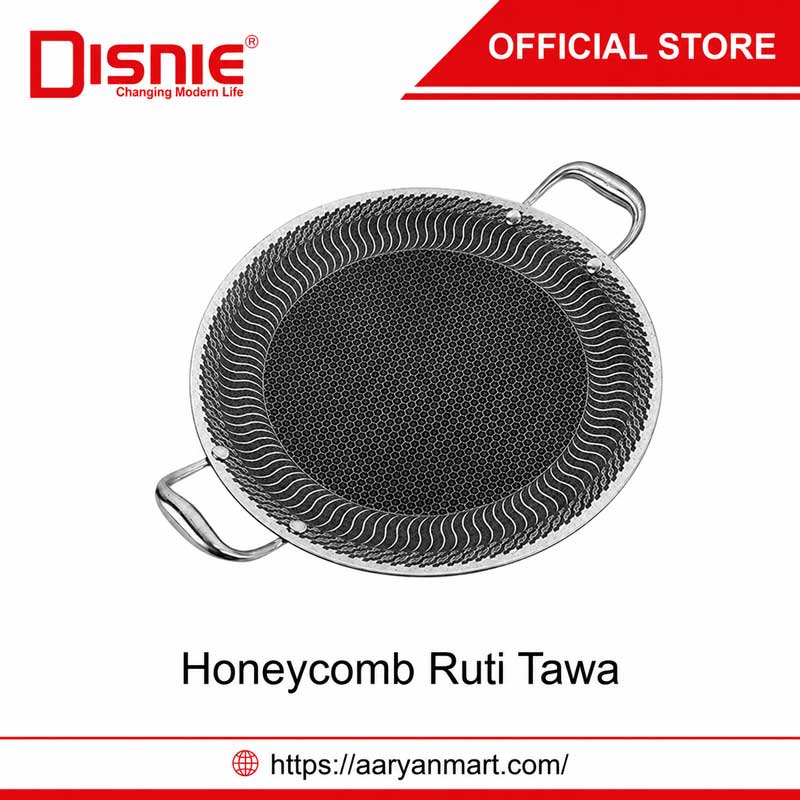 Disnie 34cm SUS 316 stainless steel honeycomb ruti tawa with two handles