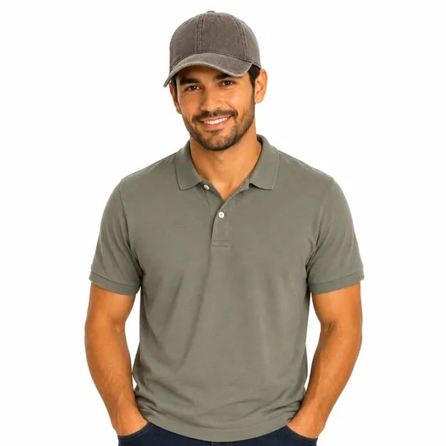 Denim Fitted Visor Hat