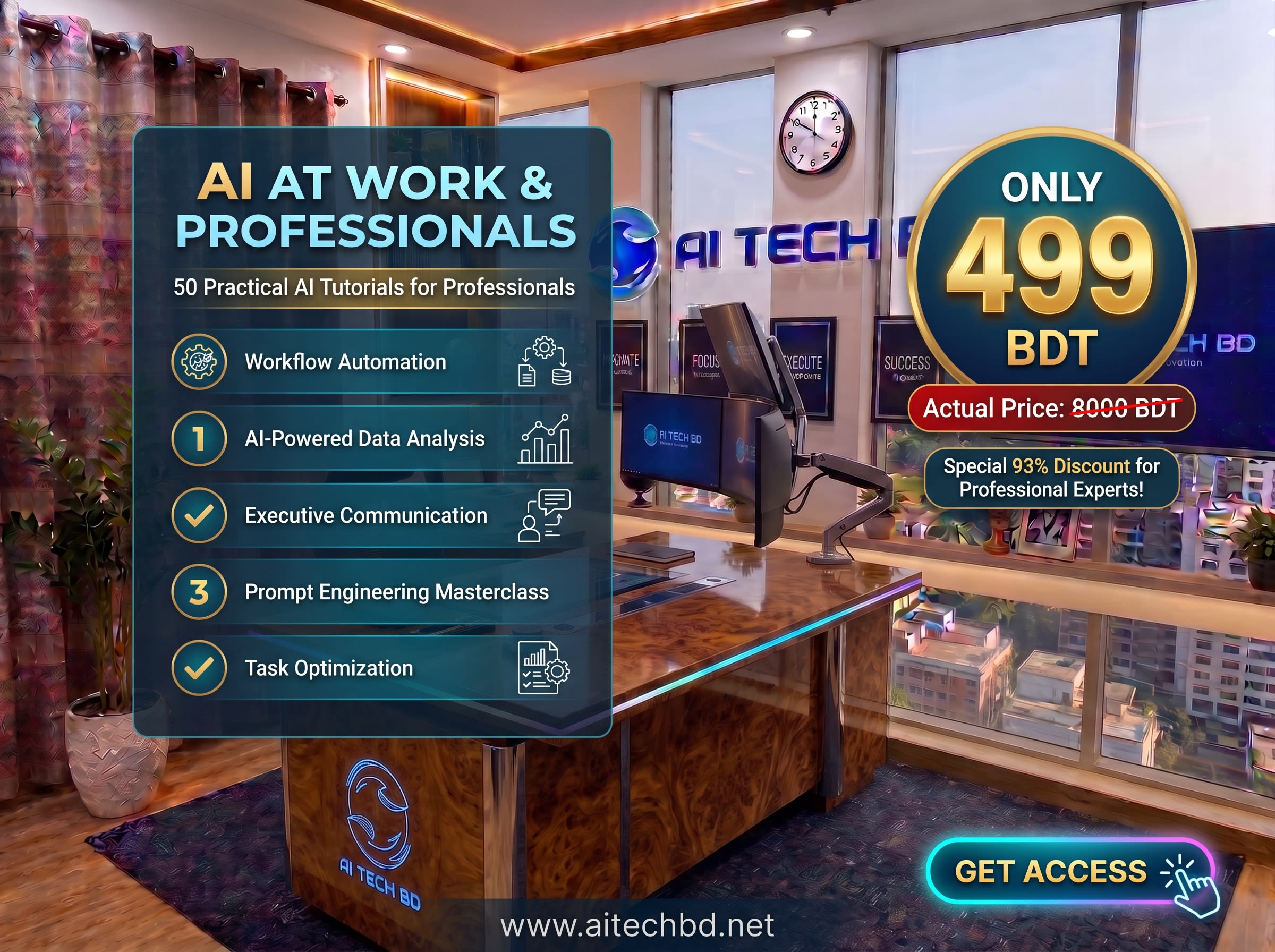 AI at Work & Professionals: 50 Practical AI Tutorials for Professionals