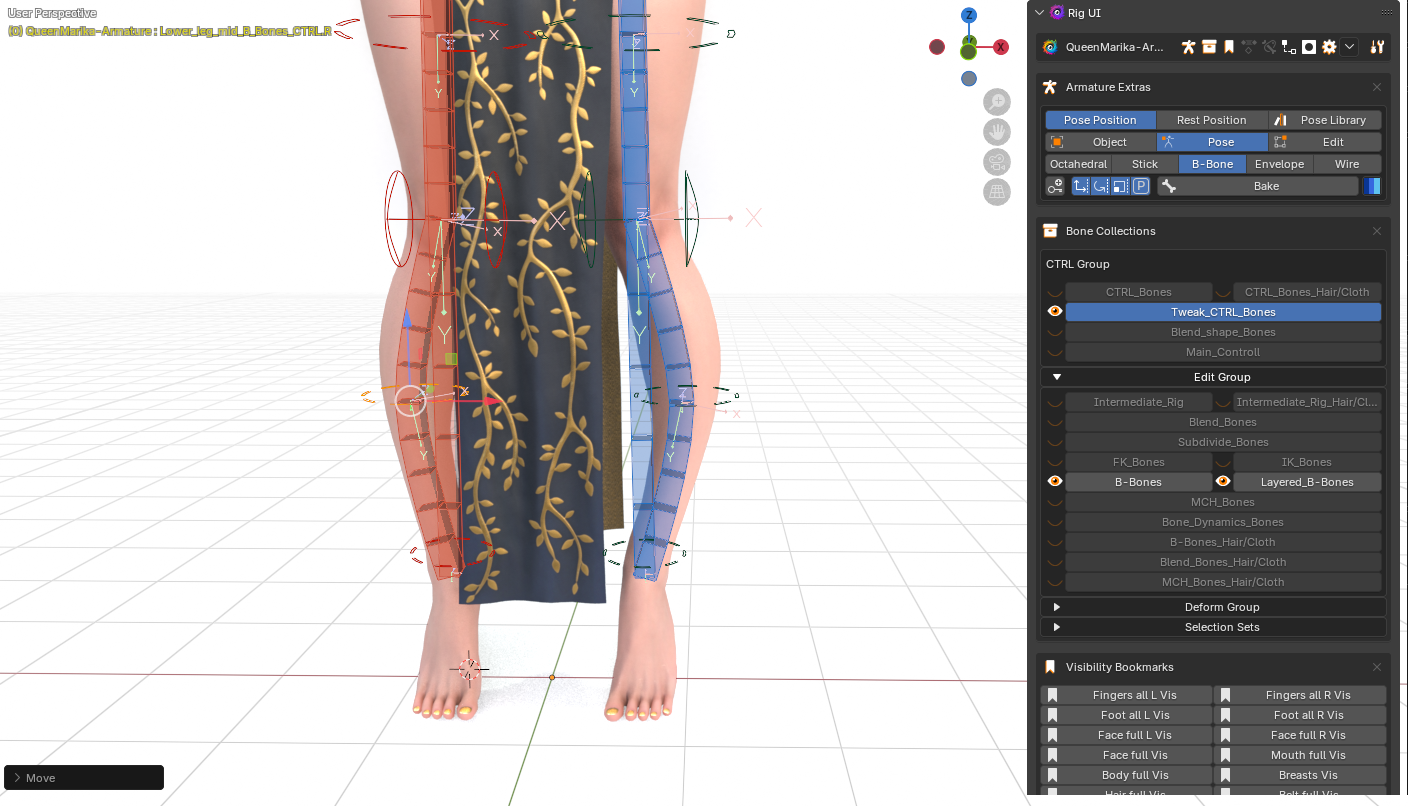Layered B-bones