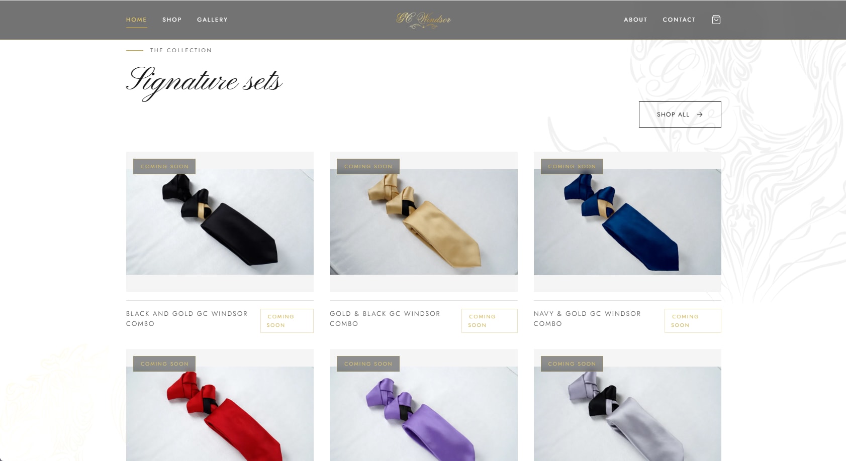 The rebuilt GC Windsor home page — the collection