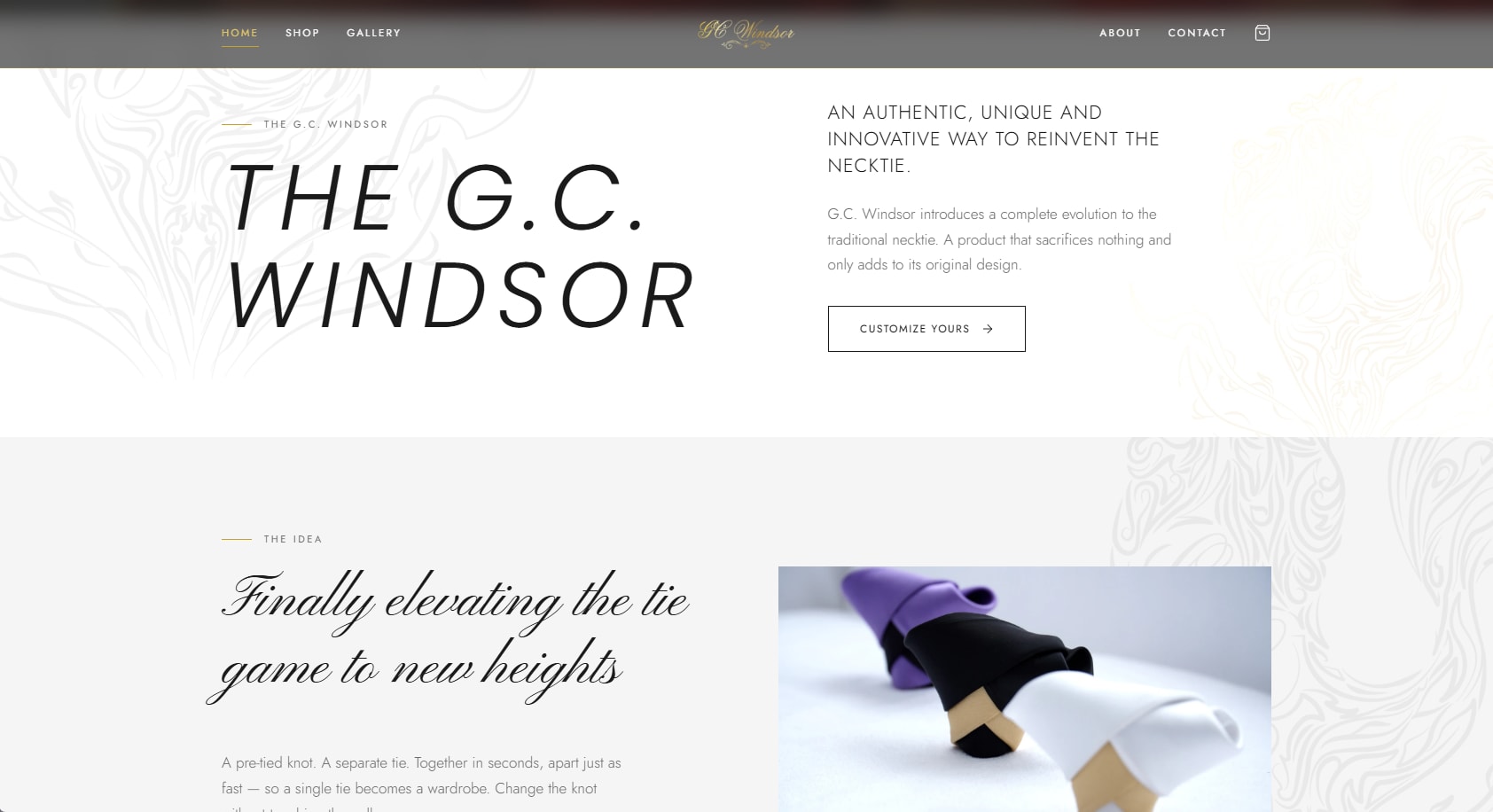 The rebuilt GC Windsor home page — the idea section