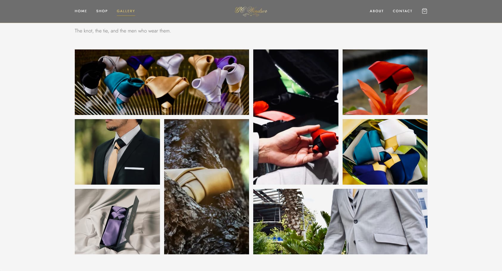 The rebuilt GC Windsor home page — the gallery page