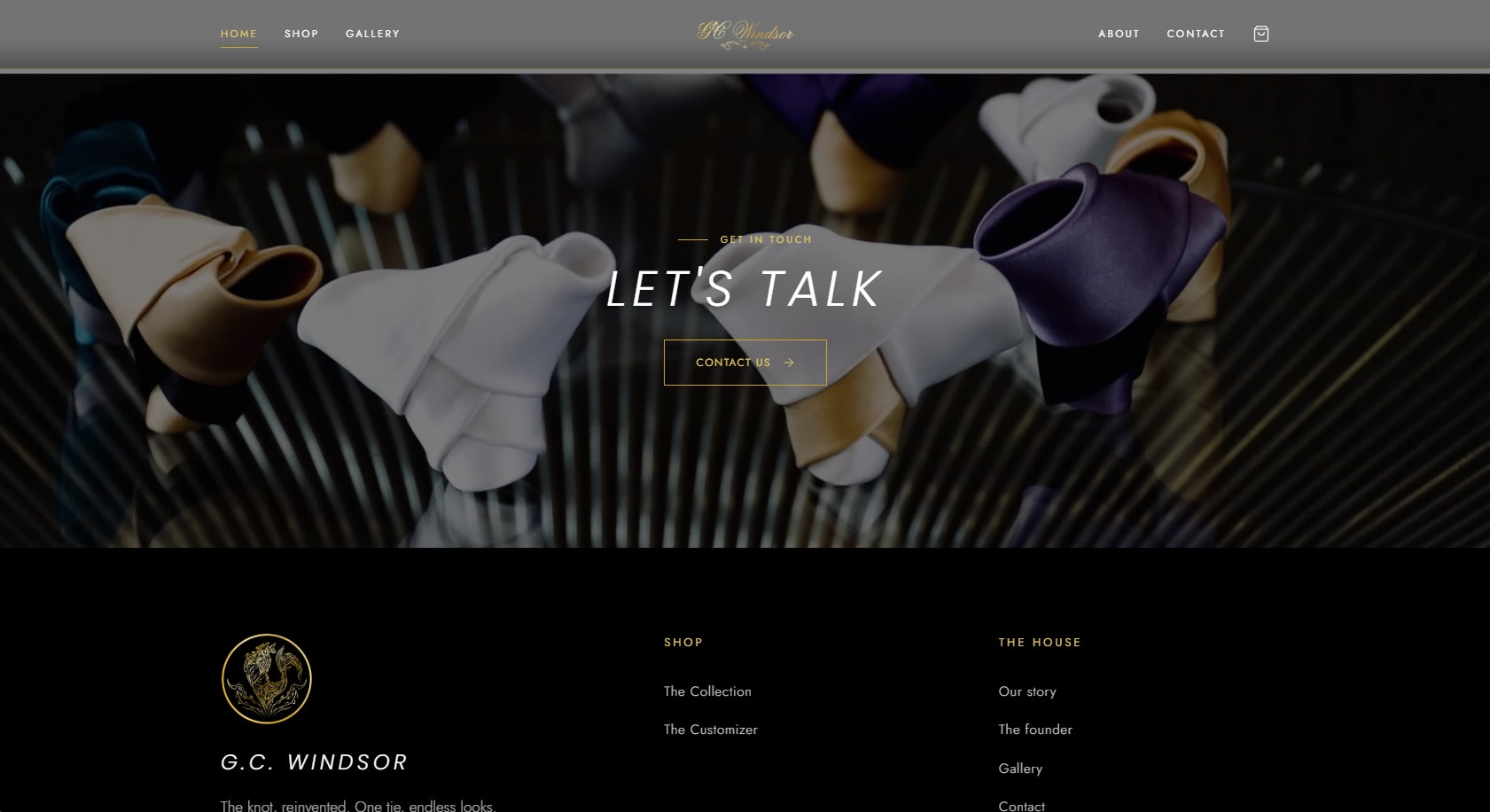 The rebuilt GC Windsor home page — the footer