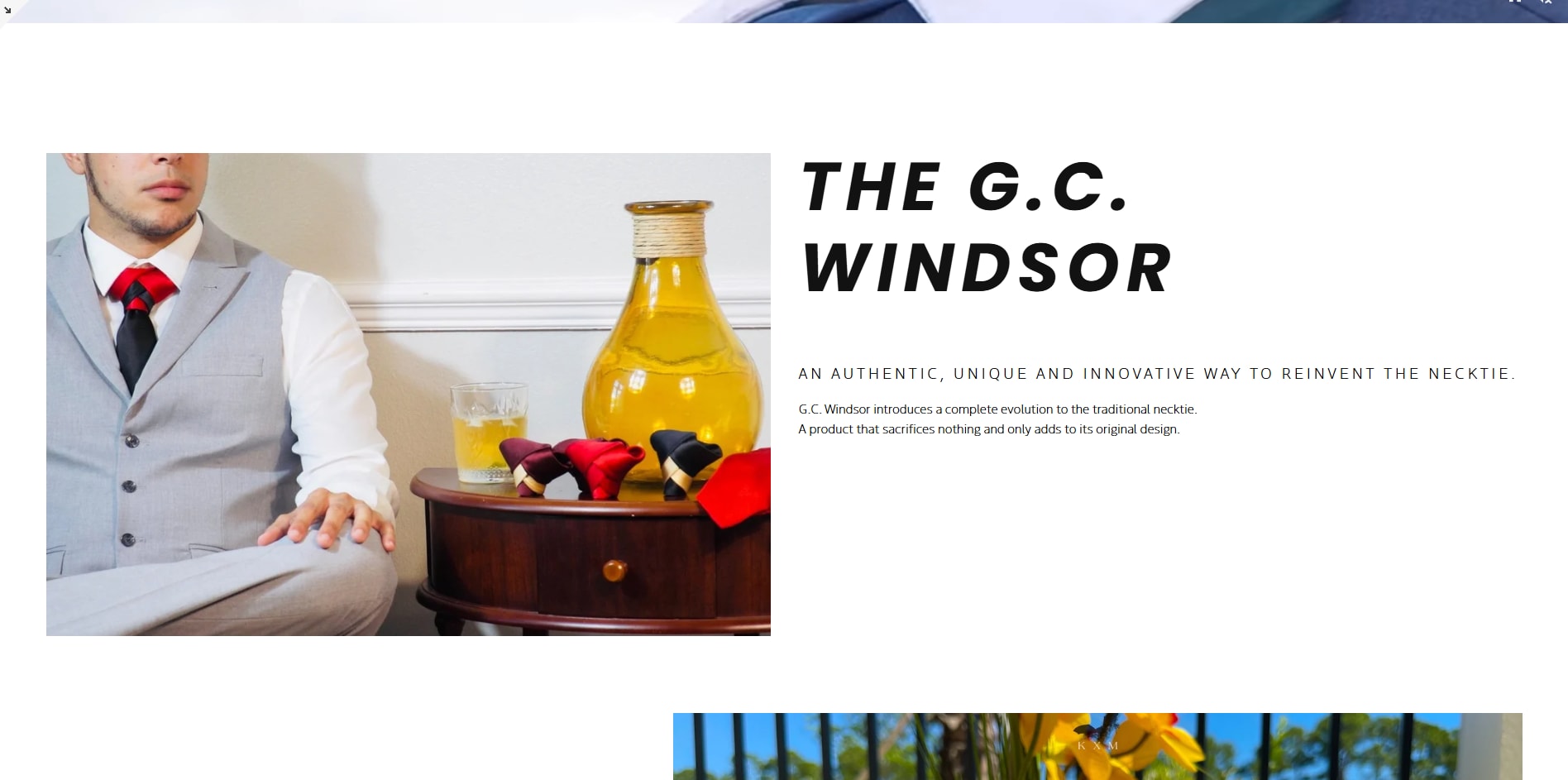 The GC Windsor store as it was on Squarespace — the mid section