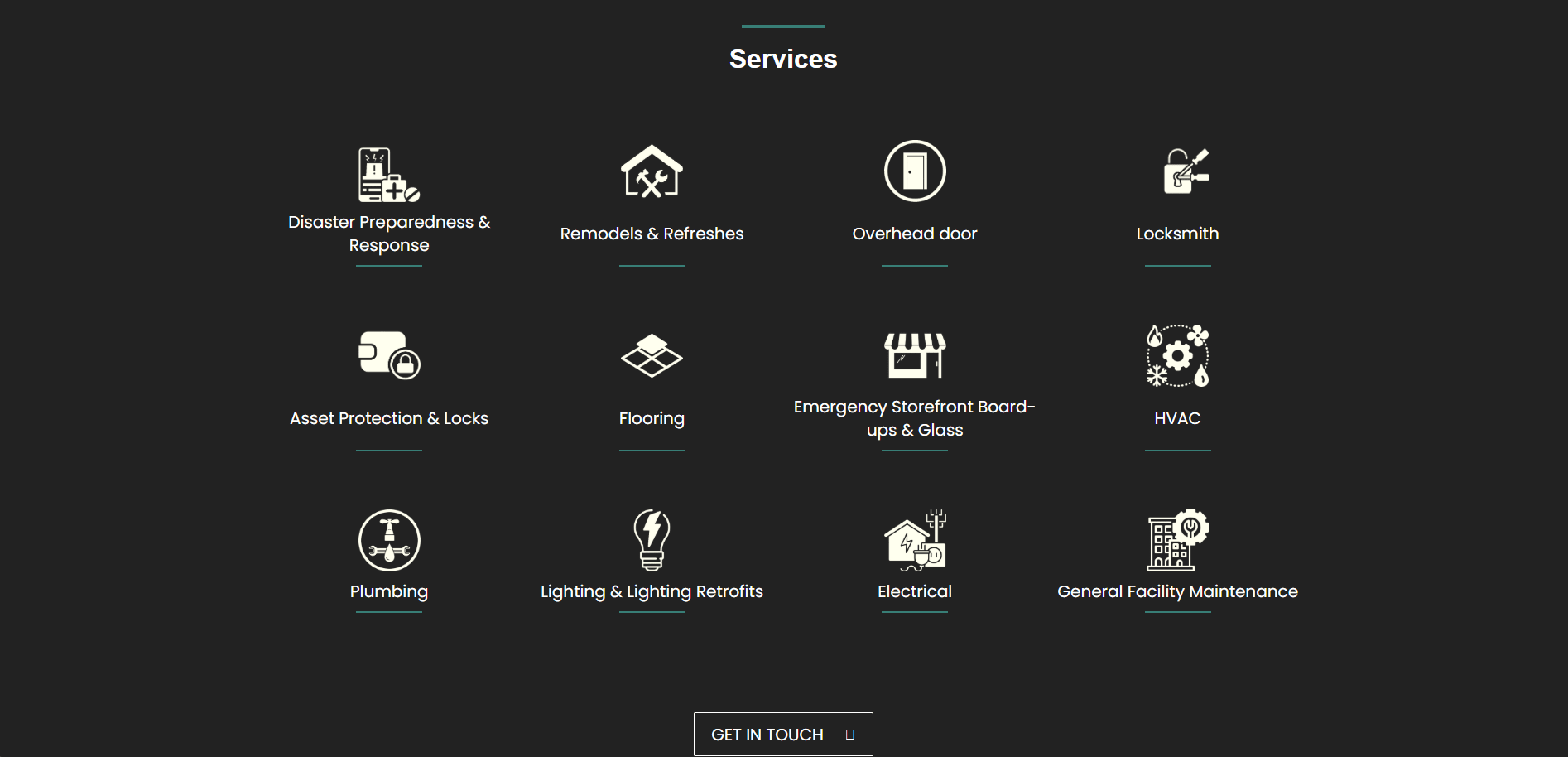 The Proguild home page as it was on WordPress in 2019 — the services section