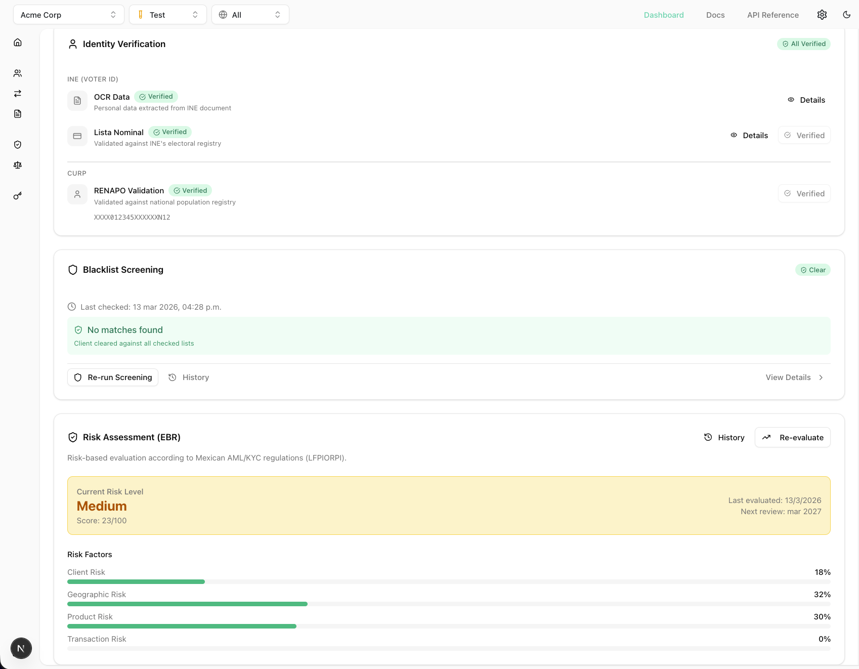 KYC / KYB – Verificación de identidad y EBR en Artu