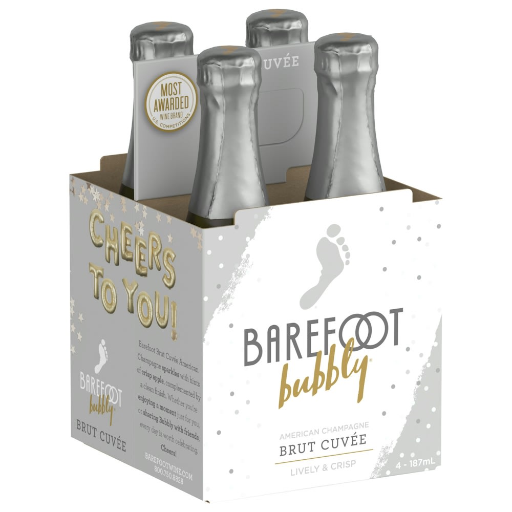 Barefoot Bubbly Brut 4Pk — Wine