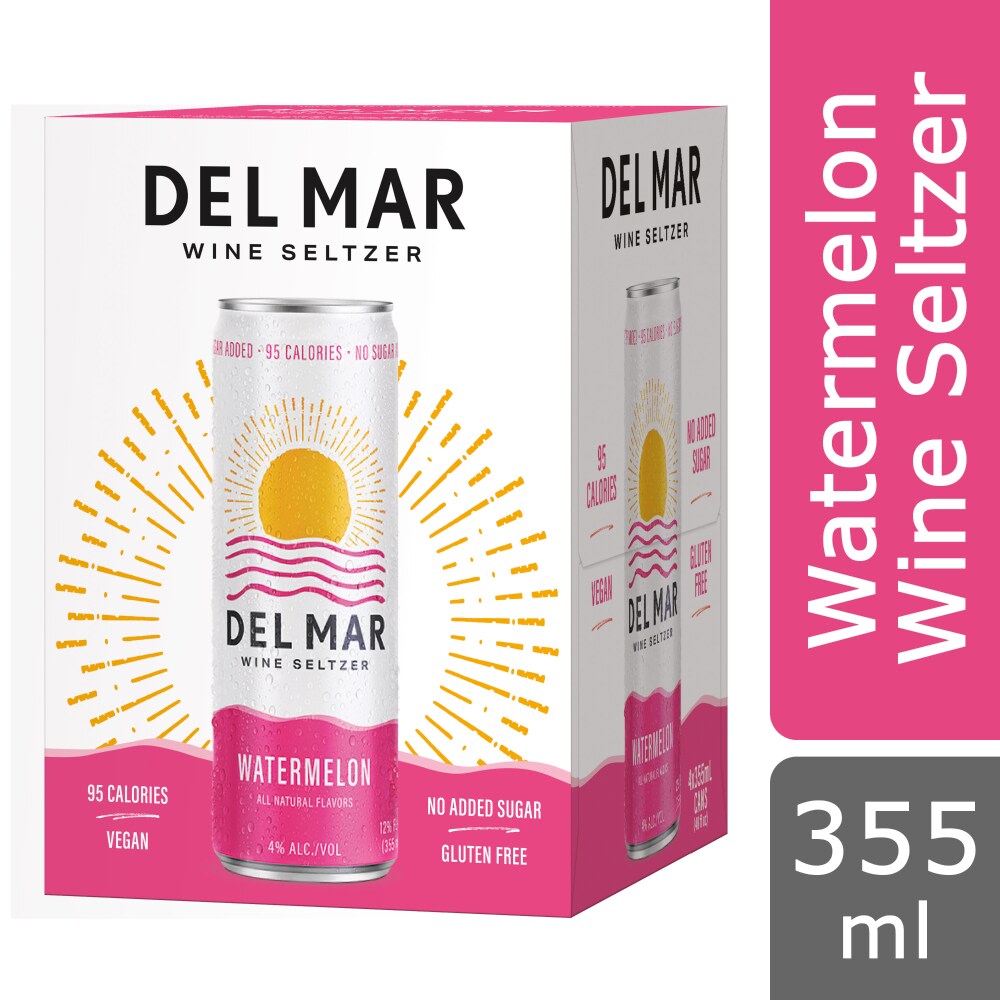 Del Mar Watermelon  4Pk Cans — Mixers & Accessories