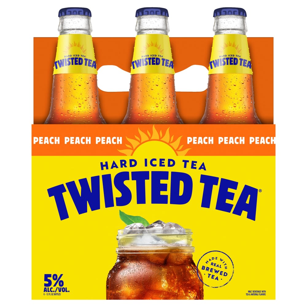 Twisted Tea Peach 6Pk Bot — Beer