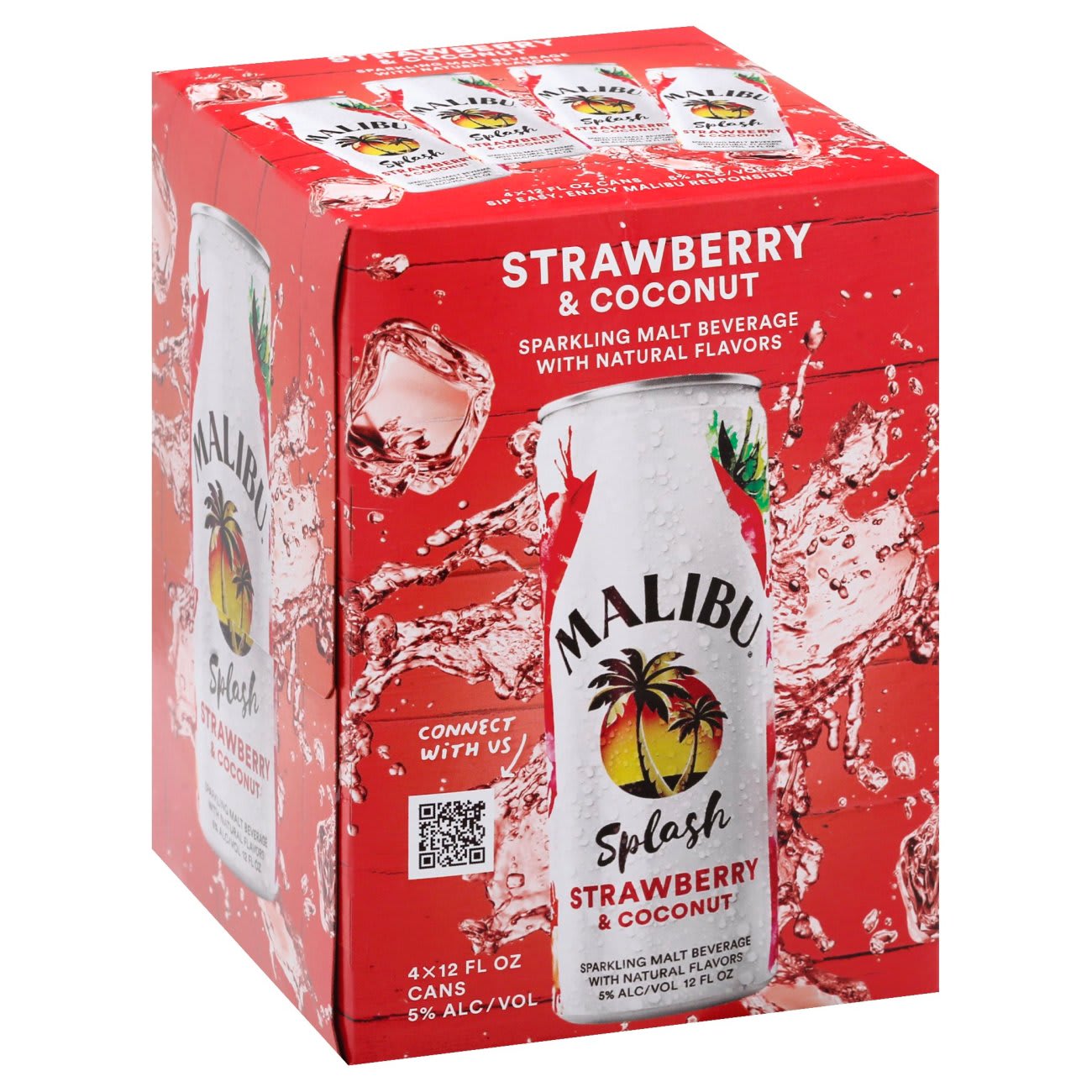 Malibu Splash Strawberry 4Pk — Mixers & Accessories
