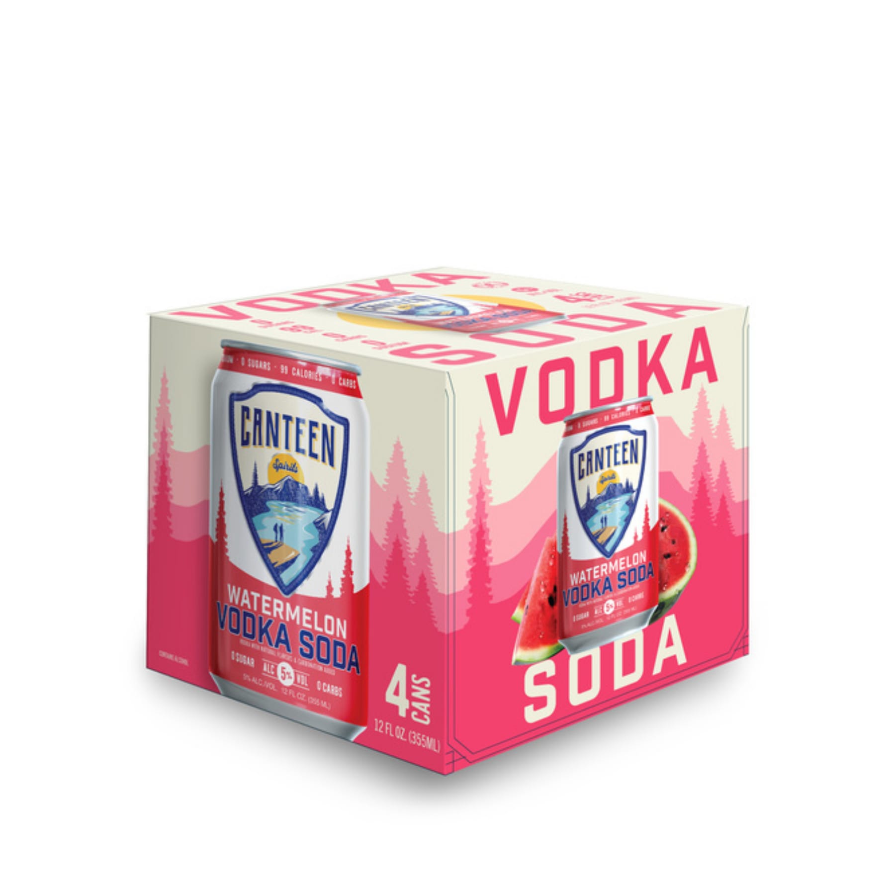 Canteen Vodka/Soda Wateremlon 4Pk — Wine