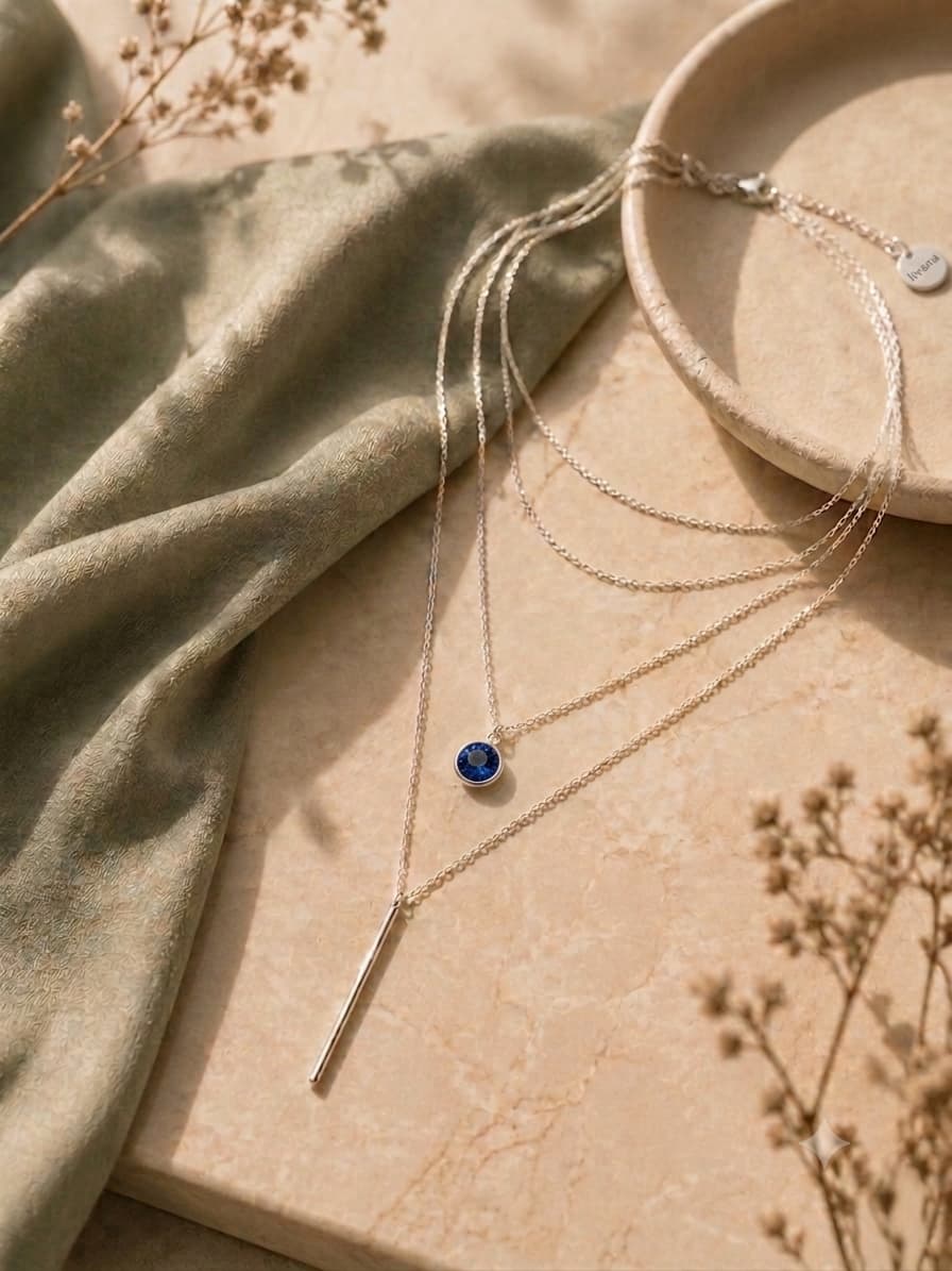 Noémie Necklace - Deep Blue