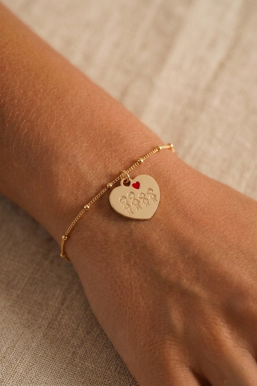 Family Heart Bracelet