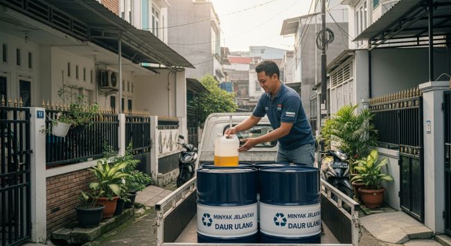 Pengepul Minyak Jelantah di Palmerah