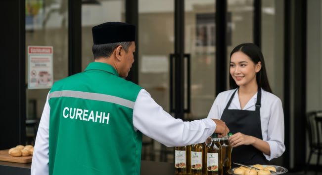 Flowchart tiga langkah mudah jual minyak jelantah ke CUREAHH hubungi jemput bayar dalam 1-3 jam