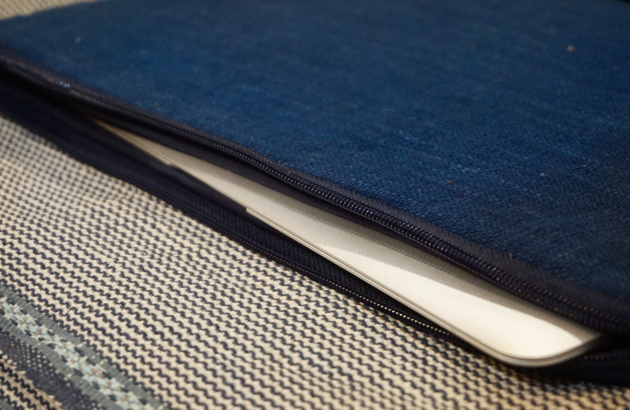 Soft Cotton Fabric Laptop Case 13 Inch Indigo TaiBaan