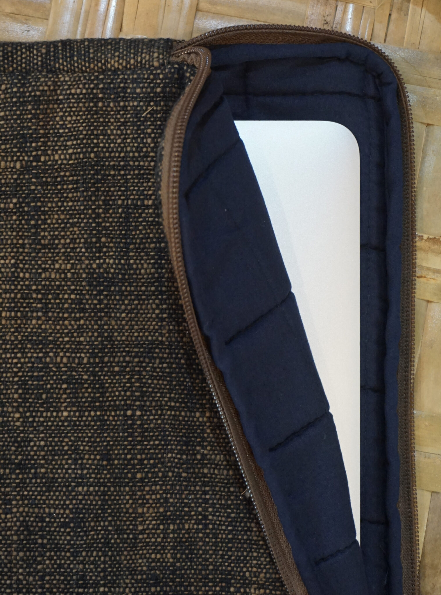 Soft Cotton Fabric Laptop Case 13 Inch Brown TaiBaan