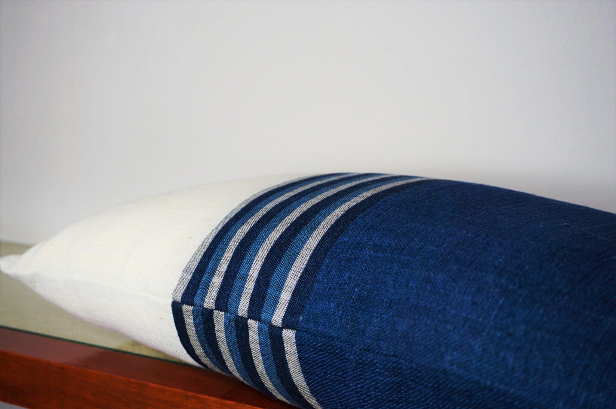 long blue pillow