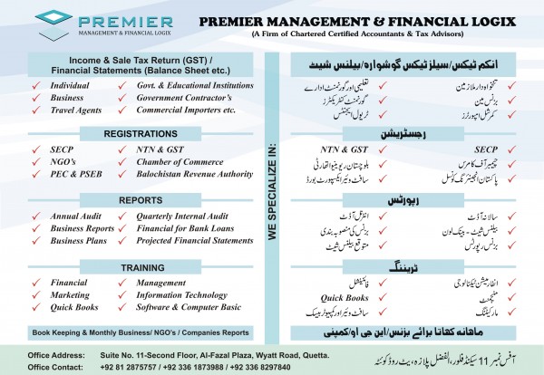 Premier Management & Financial Logix logo