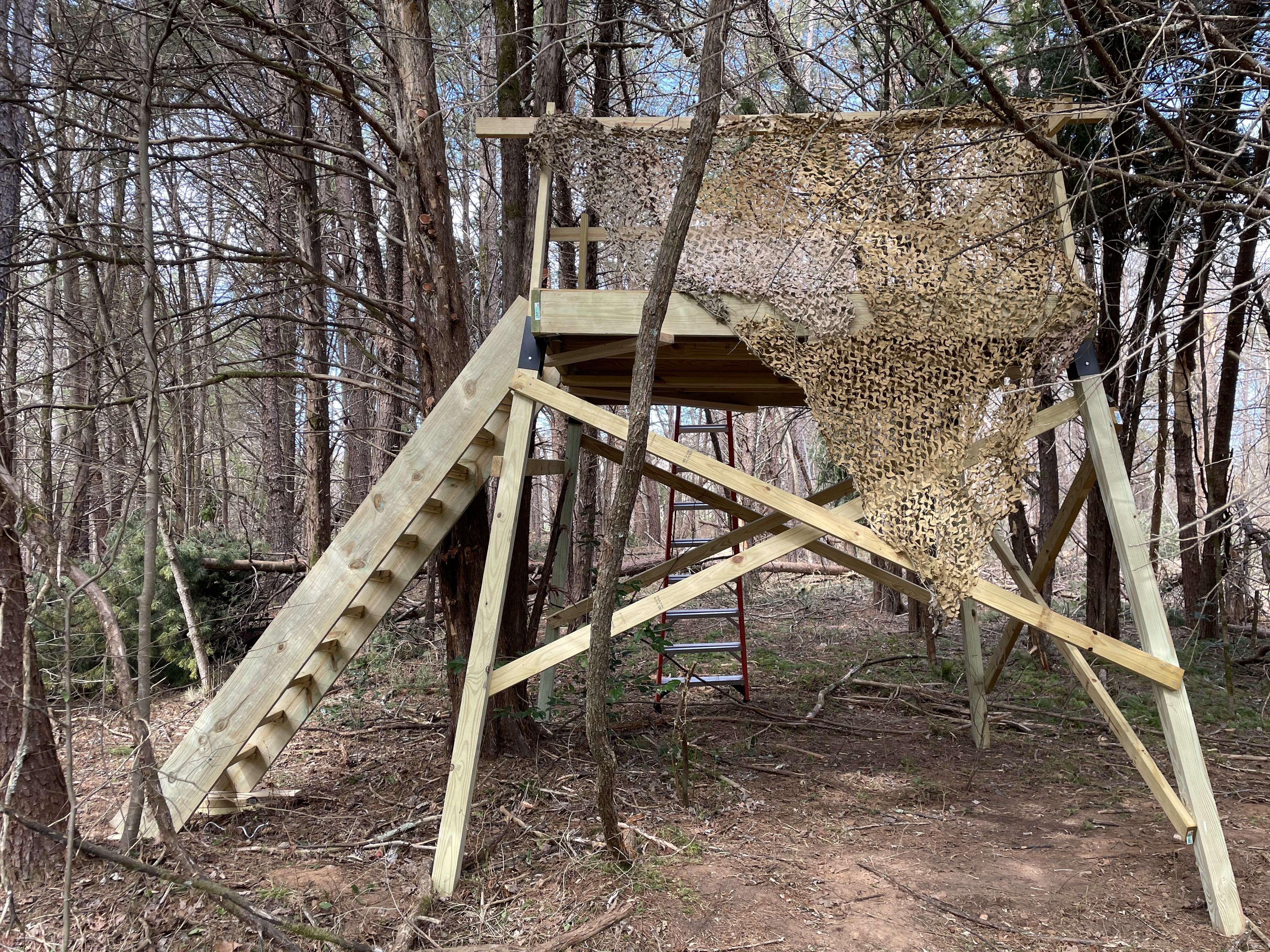 Hillcrest elevated hunting blind