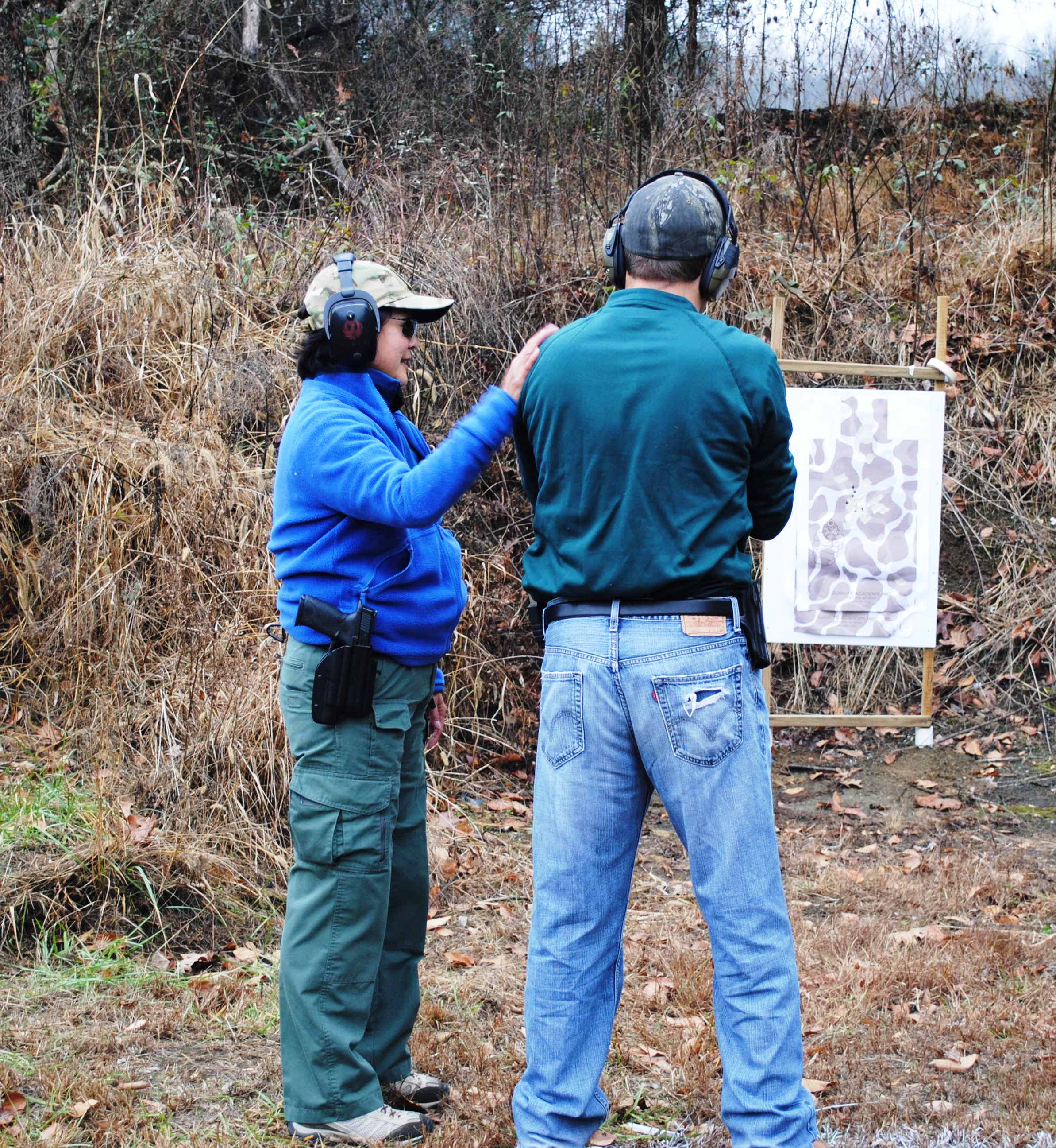 Shooter at the Hillcrest pistol and shotgun range