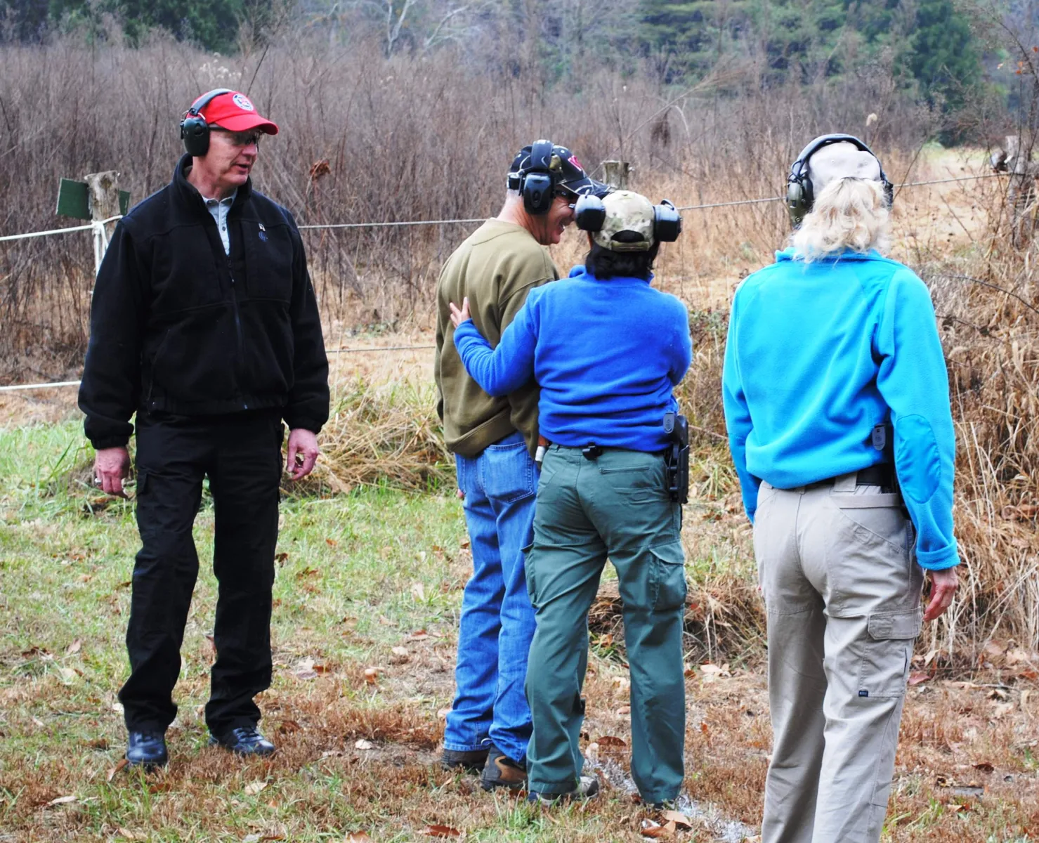 Pistol-course practice at Hillcrest