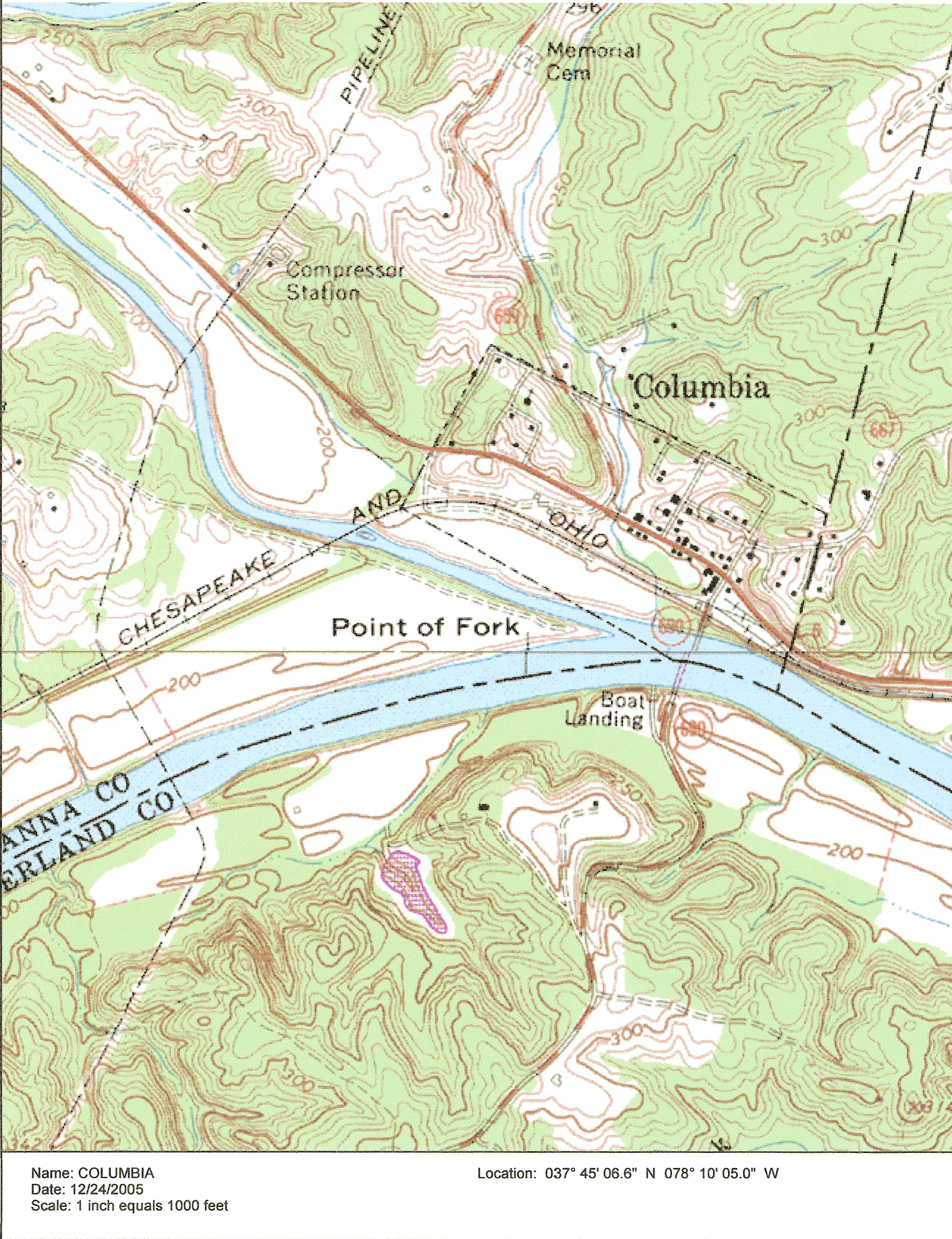 Point of Forks history display