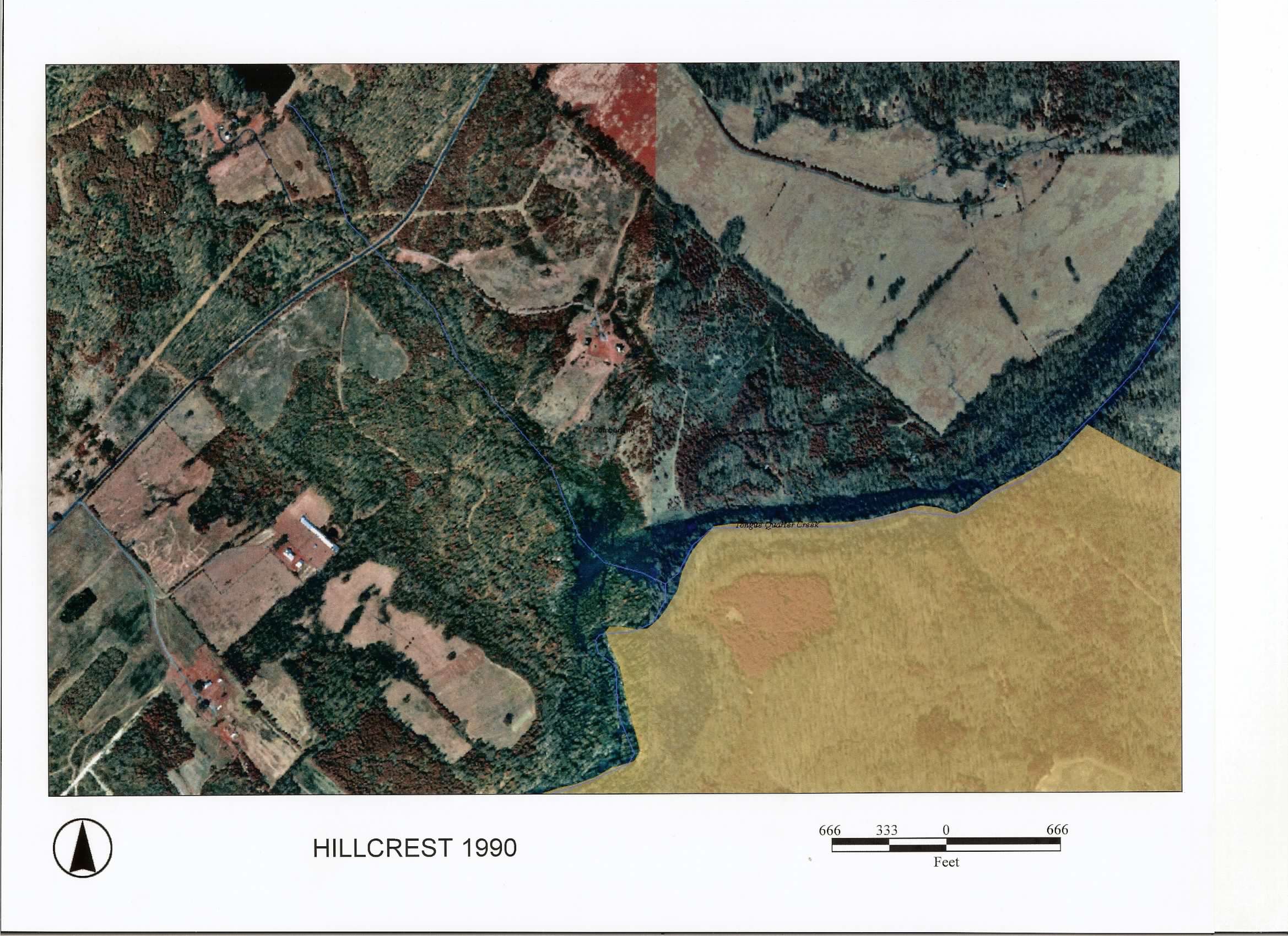 Hillcrest aerial photo from 1990