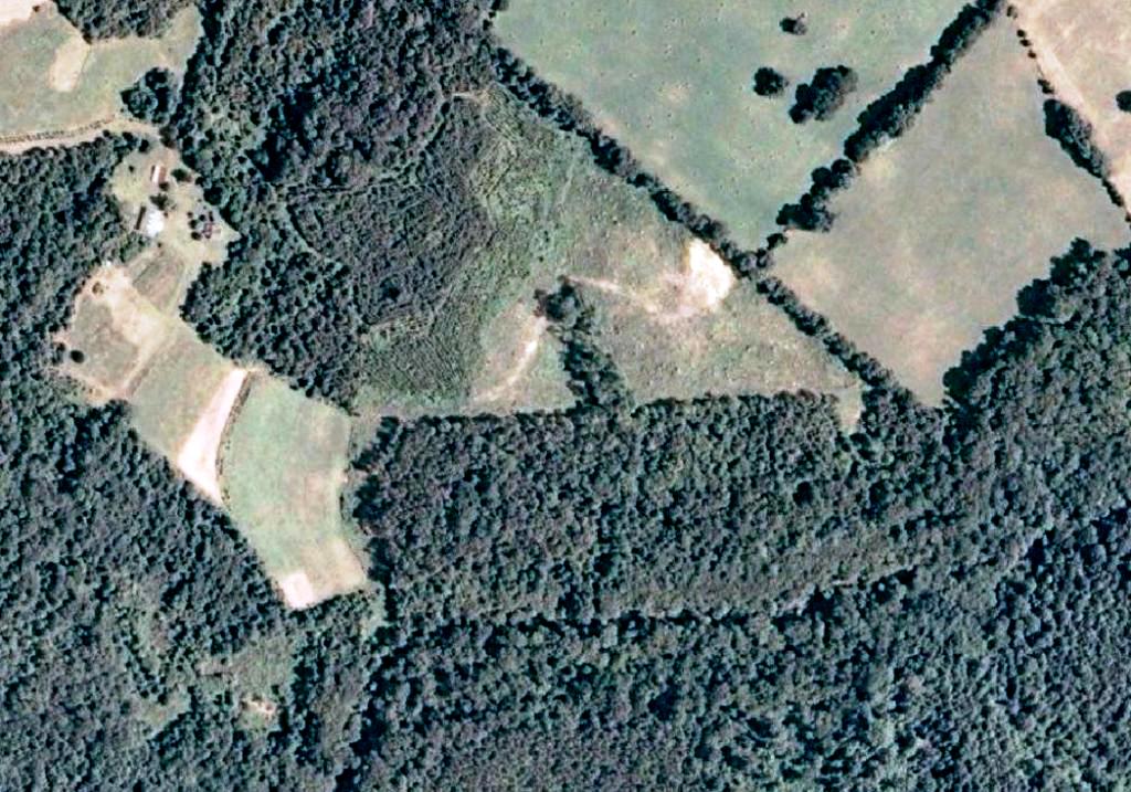 Hillcrest aerial photo from 2009 showing clearcut